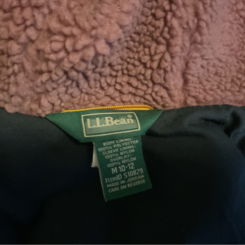 Purple and black LL bean jacket